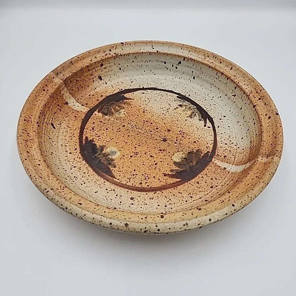 handmade studio art pottery Pie Baking Round Dish 11
